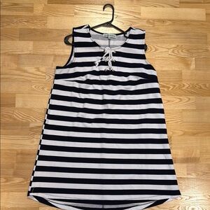 Almost Famous Black and White Striped Dress